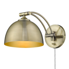 Golden 3688-A1W AB-AB - Wry Lighting Rey 1-light Swing Arm Wall Lamp in Aged Brass